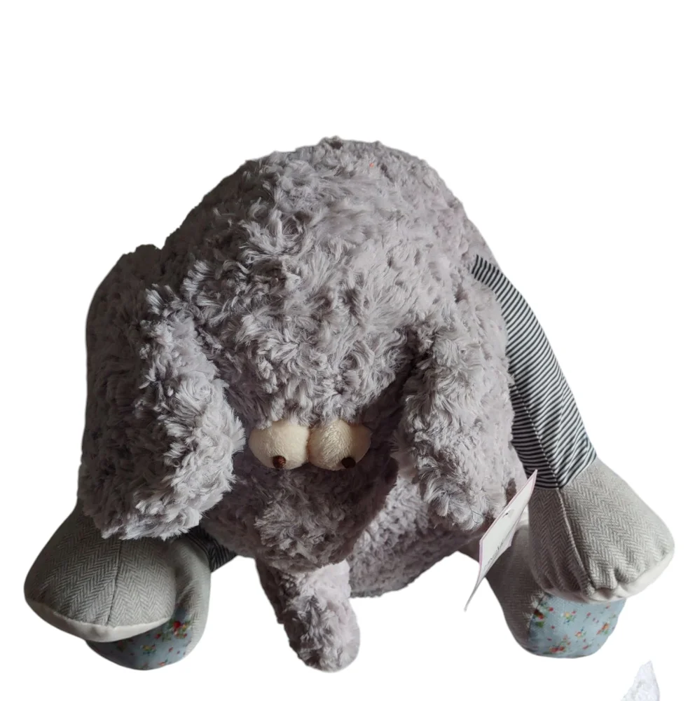 Mina Victory Plush Grey Elephant 22x26